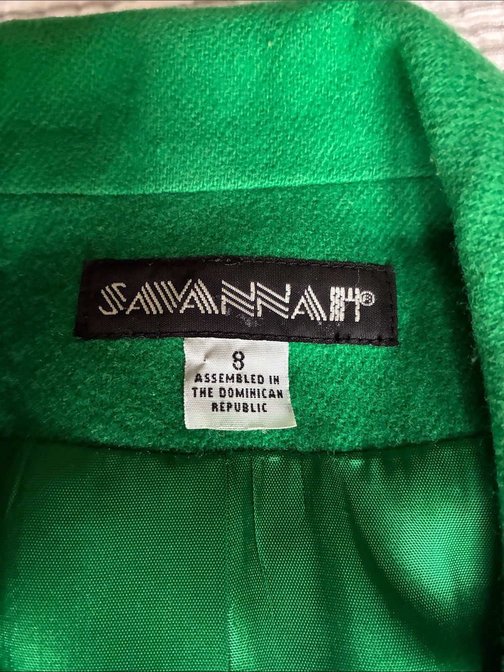 Vintage women’s size 8 emerald green Single-Button Blazer - Picture 3 of 9